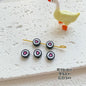 Round Metal Beads Baking Painted Smiling Chocolate Series 20pcs 46