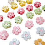 Flower Metal Beads 10mm Baking Painted Cherry Blossom 20pcs 5