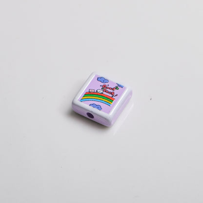 Polaroid Square Acrylic Beads 25mm Mini Camera Designs 10pcs 24