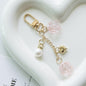Resin Lavender Rose Keychain with Pearl and Gold Heart Charm 7