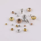Brass Rhinestone Spacer Beads 4-12mm Sparkling Gold 300pcs 2