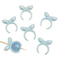 Painted Bow Tie Acrylic Beads 25x27mm Glossy Colors 8pcs 12