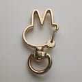 Spray Painted Bunny Head Zinc Alloy Buckle Keychain Clasps 20pcs 5