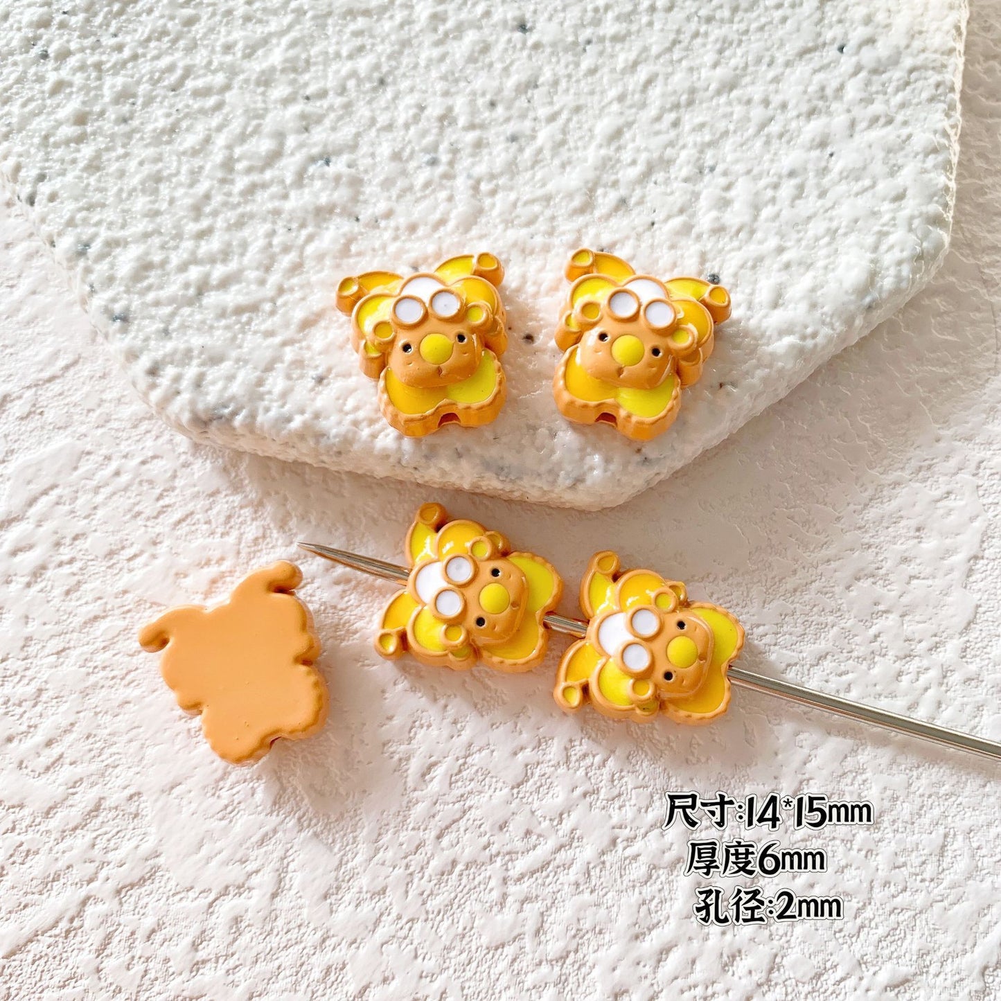 Candy Clown Metal Beads Colorful Painted Alloy 10pcs 27