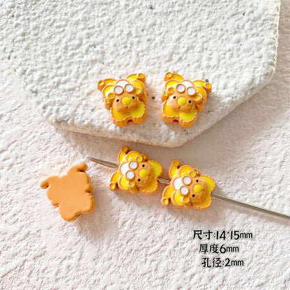 Candy Clown Metal Beads Colorful Painted Alloy 10pcs 27