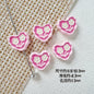 Heart and Flower Metal Beads 10mm Baking Painted Two-Color 20pcs 17