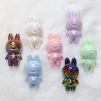 Plating 3D Labub Standing Pose Acrylic Beads 34mm Glossy Mixed 20pcs 3