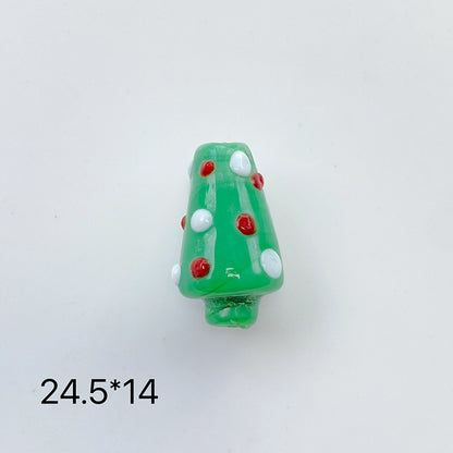Hand Painted 3D Christmas Lampwork Glass Beads Snowman Santa Motifs 1pc 12