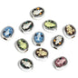 Plated Oval Acrylic Beads 12mm Snake Patterned Large 50pcs 5