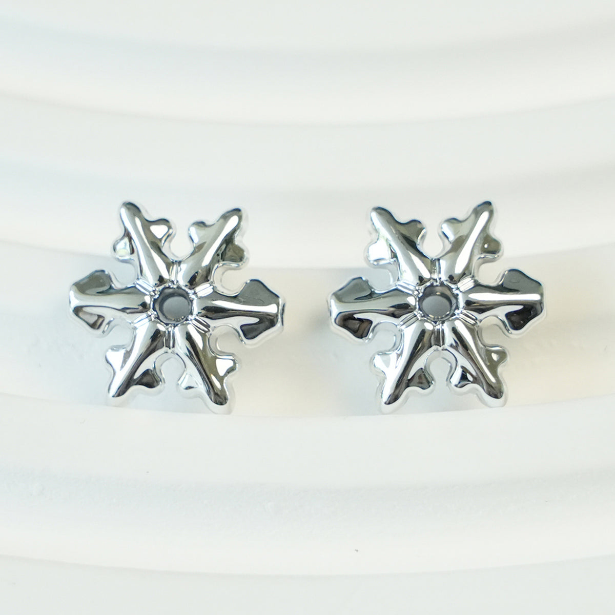 Pentagram Snowflake Acrylic Beads 14mm 21mm Metallic Plated 100pcs 15