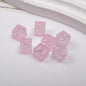 Transparent Square Acrylic Beads 7mm Crackle Texture 200pcs 10