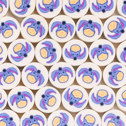 Character Flat Clay Beads 9mm Colorful Anime Designs 100pcs 12