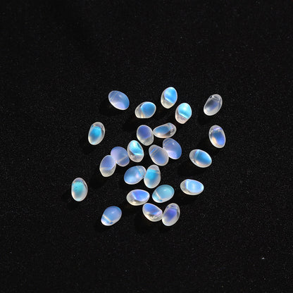 Transparent Czech Glass Petal Beads 6x8mm Soft Pastel Iridescent 100pcs 13