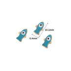 Creative Ocean Little Fish Metal Beads 10mm Colorful Enamel 100pcs 5