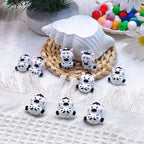 Silicone 3D Focal Beads Cow Sitting Pose 20pcs 2