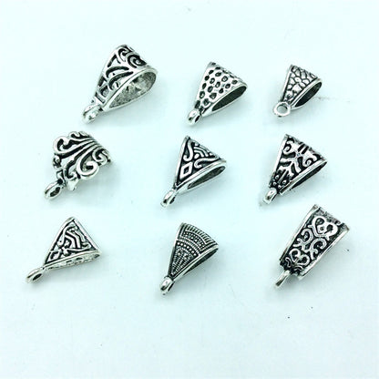 Alloy Bead-Hanger Spacer Beads Vintage Tibetan Style 100pcs 2