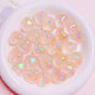 Glow Heart Acrylic Beads 21mm Glitter Iridescent Pastel 10pcs 8