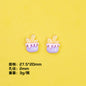 Plating Sunflower and Bus Resin Beads Glossy Multicolor 10pcs 10
