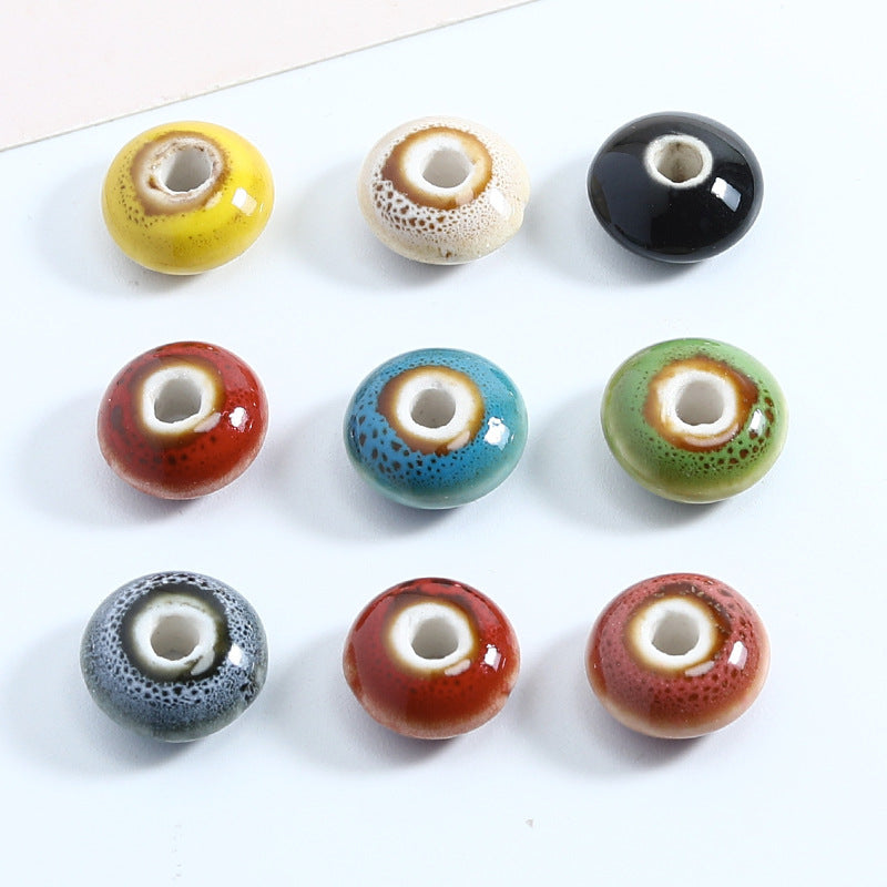 Ceramic UFO Spacer Beads 12mm Vintage Fambe Blaze 40pcs 3