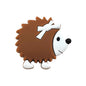 Silicone Focal Beads Hedgehog Side Profile Wearing Bow 20pcs 9