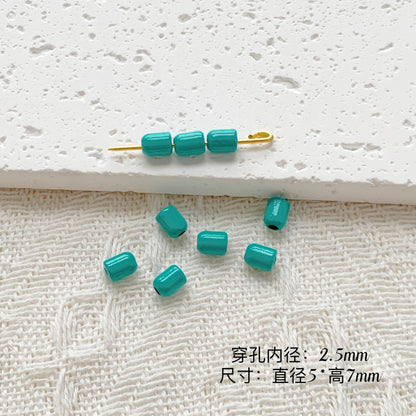 Chair and Jigsaw Metal Beads Painted Colorful Glossy 20pcs 34