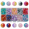 Crackle Round Glass Beads 8mm Colorful Mixed 2boxes 400pcs