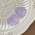 Matte Heart Acrylic Beads 24mm Pastel Colors 20pcs 6