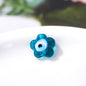 Lampwork Glass Beads Flower Shape 12mm Colorful Evil Eye 50pcs 10