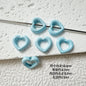 Heart Circle Floral Metal Beads Painted Solid Color Bulk 20pcs 25