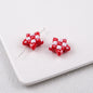 Waffle Pattern Star Acrylic Beads 19mm Colorful Mixed 20pcs 5