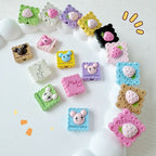 Strawberry and Mouse Metal Beads 13mm Pastel Painted Cookie Design 10pcs 2