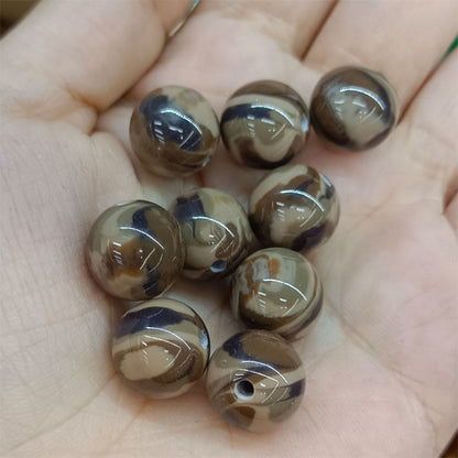 Gradient Resin Beads 16mm Round Dark Ocean Colors Glossy 20pcs 13