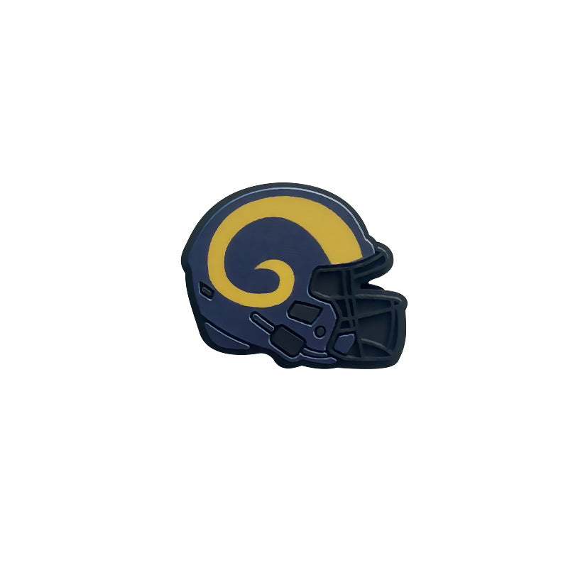 Silicone Focal Beads NFL Teams Helmet Printed Logos 20pcs 19