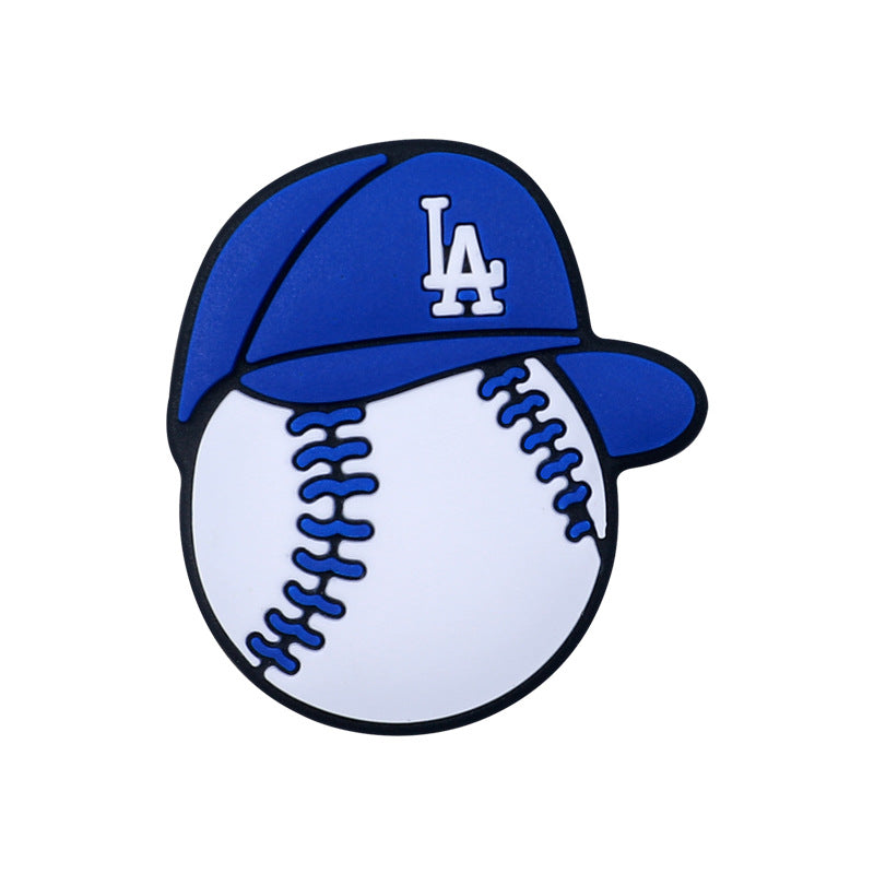 Silicone Focal Beads LA Baseball Cap Holding Ball 20pcs 5