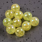 Plating Round Acrylic Beads 16mm AB Colored Crackle 100pcs 6