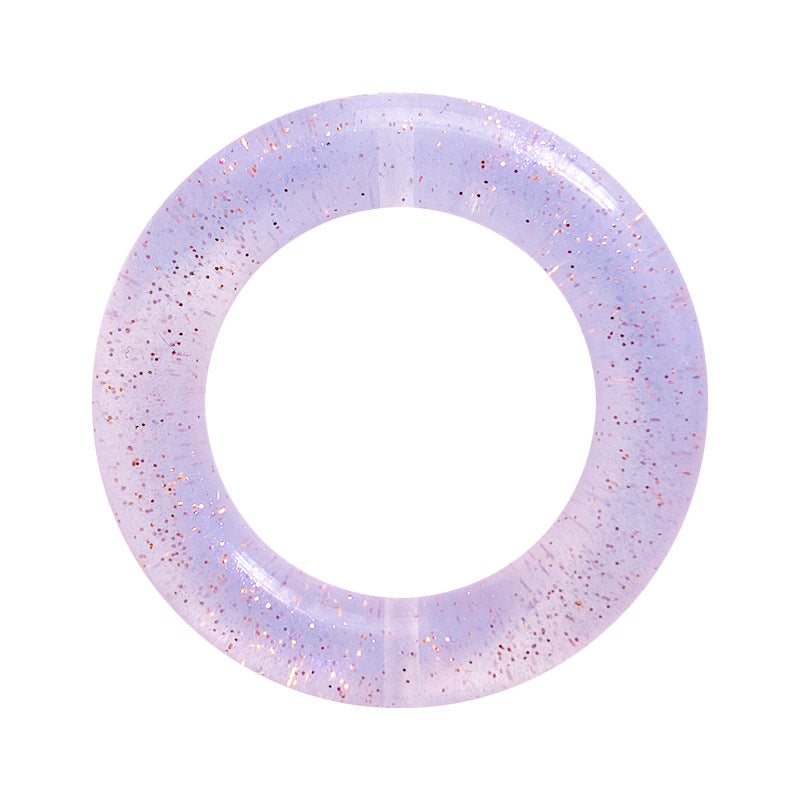 Circle Love Glitter Silicone Focal Beads Glitter Design 10pcs 7