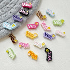 Baking Painted WOW&YES Metal Beads 13mm 15mm Colorful Alloy 20pcs