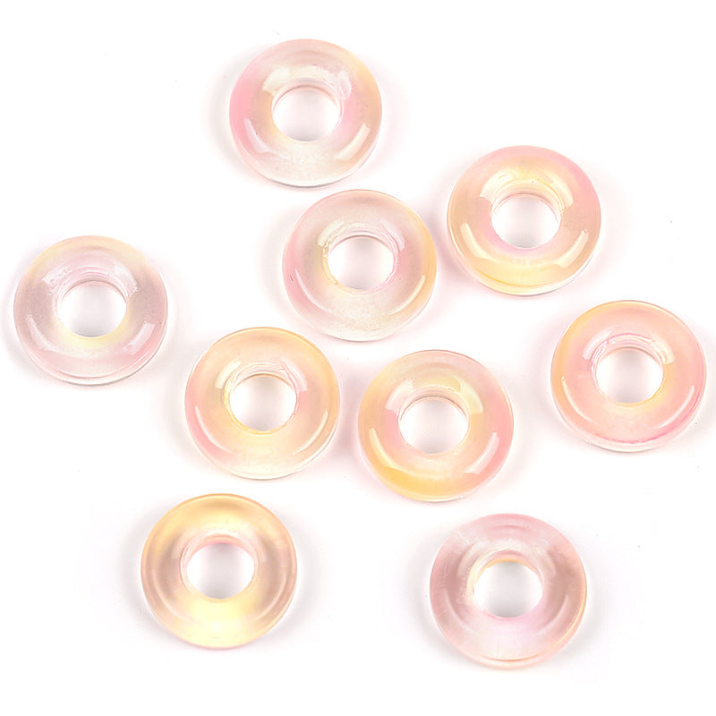 Glass Circle Spacer Beads 10mm Transparent 50pcs 14