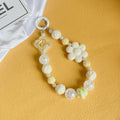 Acrylic Beaded Flower Keychain Pastel Colors Elegant Floral Charm 11