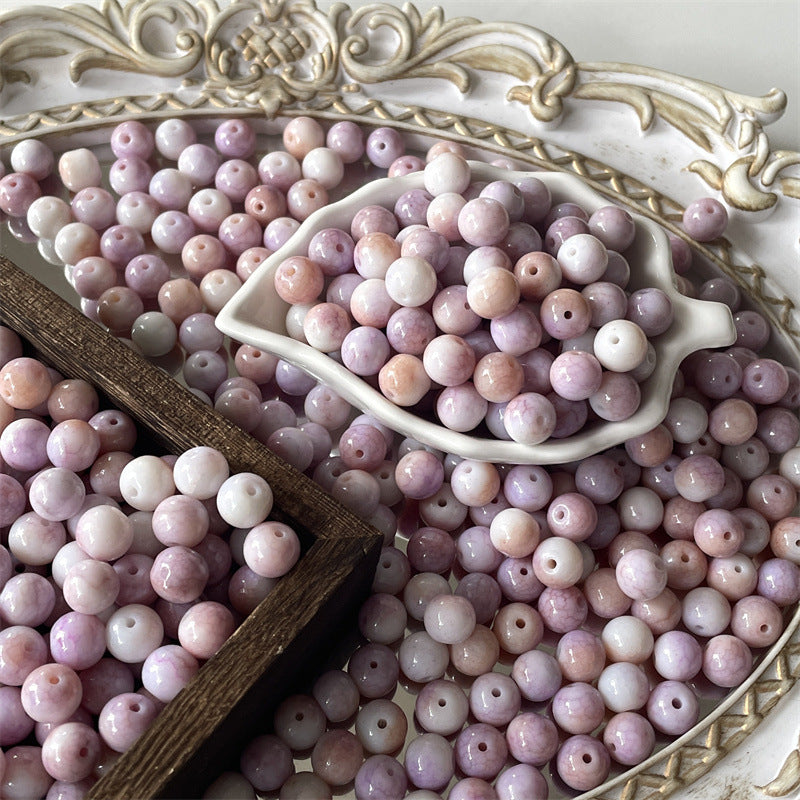Crackle Round Glass Beads 10mm Imitation Porcelain Pastel Colors 120pcs 11