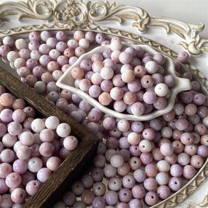 Crackle Round Glass Beads 10mm Imitation Porcelain Pastel Colors 120pcs 11