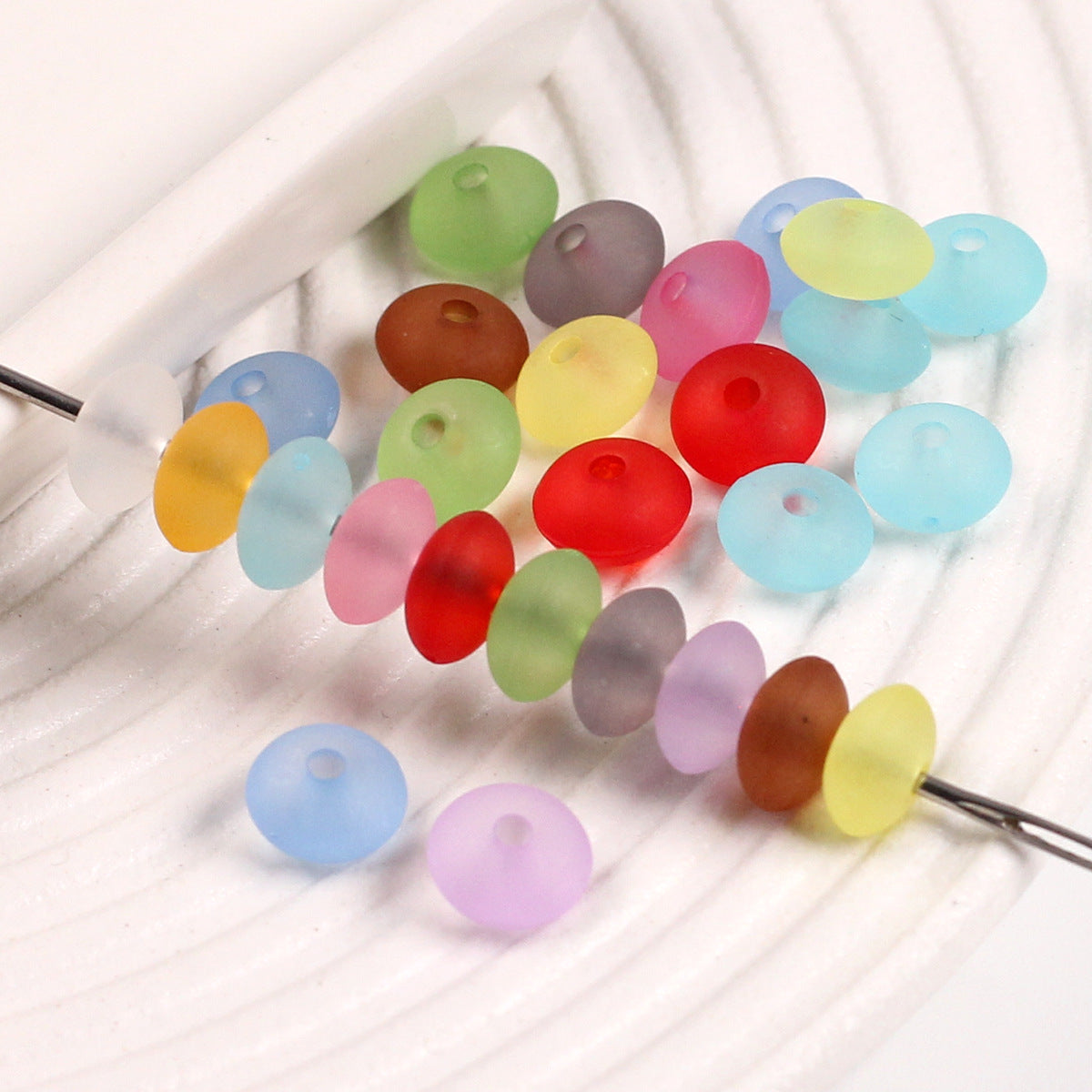 Acrylic Round Spacer Beads 8mm Matte Transparent Jelly Color 200pcs 2