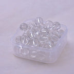 Transparent Round Glass Beads 8mm Glossy Mixed Colors 50pcs 6