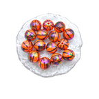 Plating Basketball Acrylic Beads 16mm Glossy UV Coated 20pcs 5