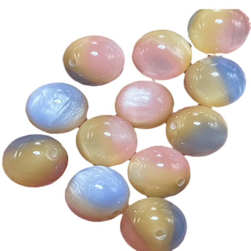 Gradient Color Resin Beads 8-16mm Round Glossy Polished 50pcs 5
