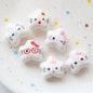 White Hello KT Star Acrylic Beads 20mm Cute Expression 20pcs 12