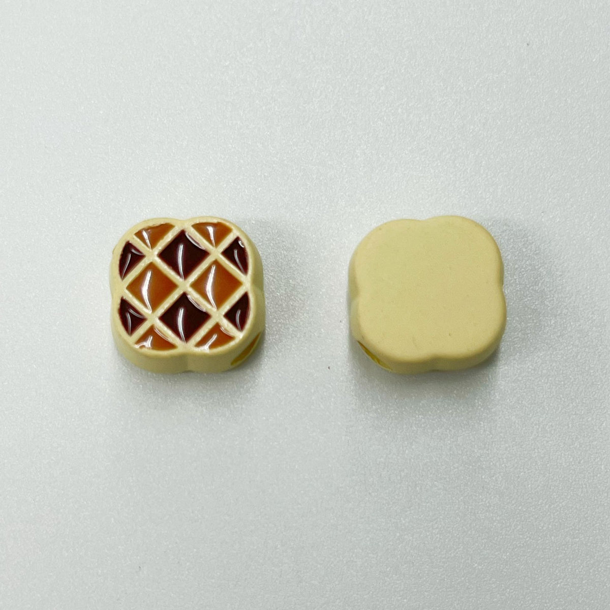 Painted Acrylic Beads 14mm Melad Color Pattern Enamel 100pcs 6