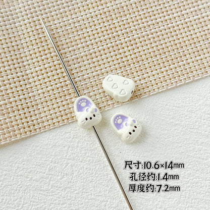 Kite Slippers Metal Beads 14mm Colorful Glossy Painted 10pcs 5