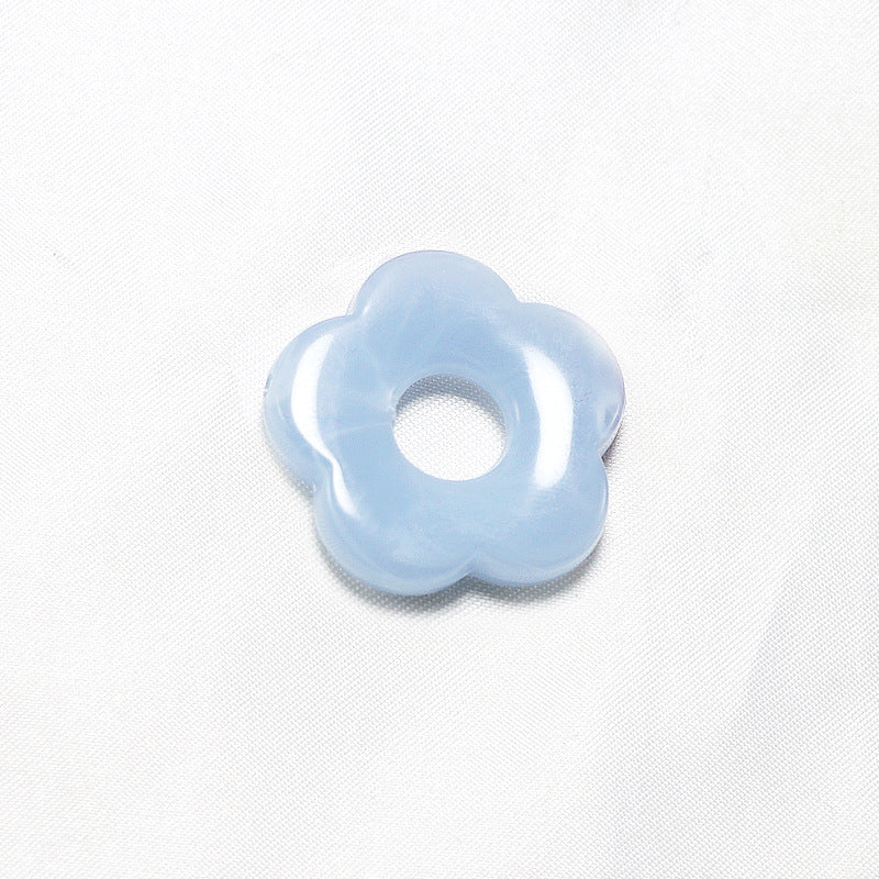 Acrylic Flower Spacer Beads 26mm Hollow Five Petal Large Hole 100pcs 15