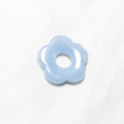 Acrylic Flower Spacer Beads 26mm Hollow Five Petal Large Hole 100pcs 15